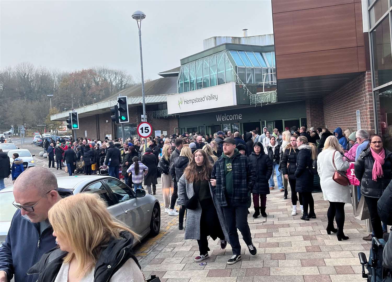 Dozens of shoppers were seen piling out of the centre. Picture: Saffron Phillips