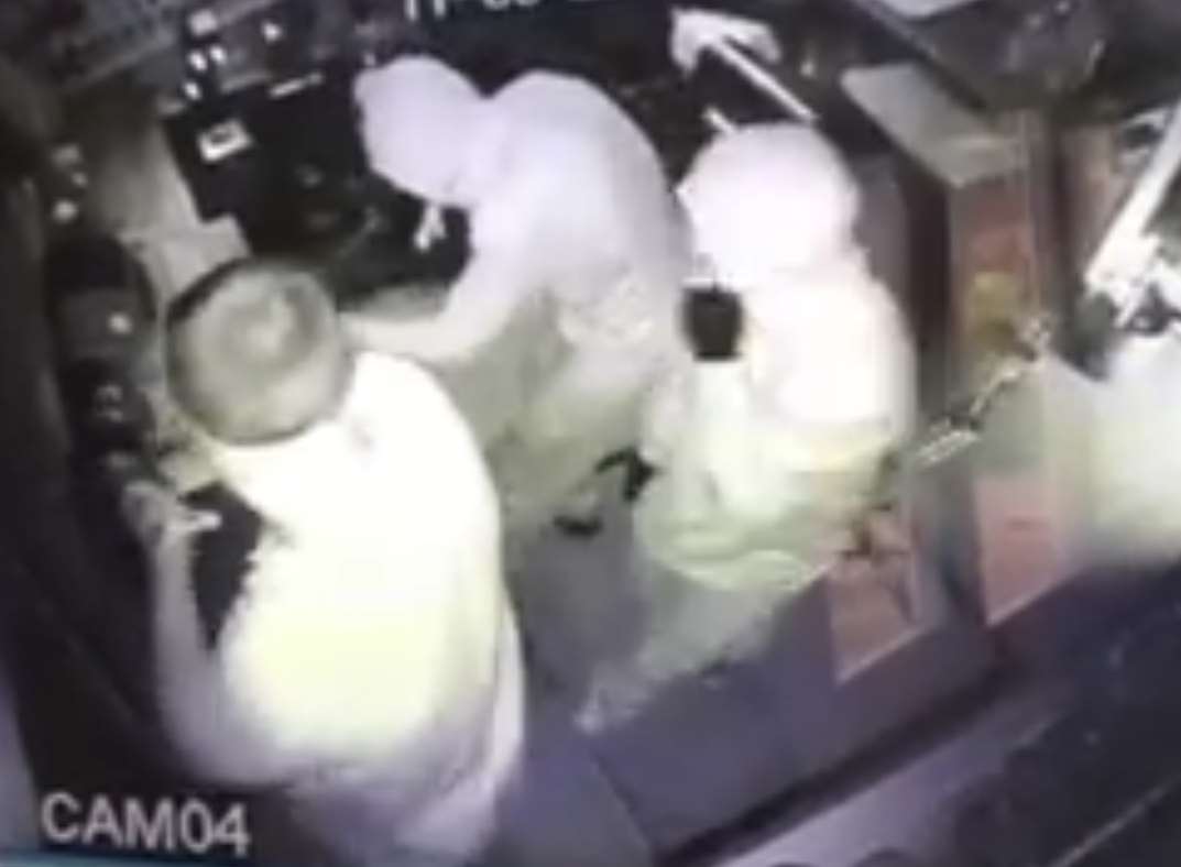 CCTV footage of three men believed to be breaking into Cobham Cricket Club