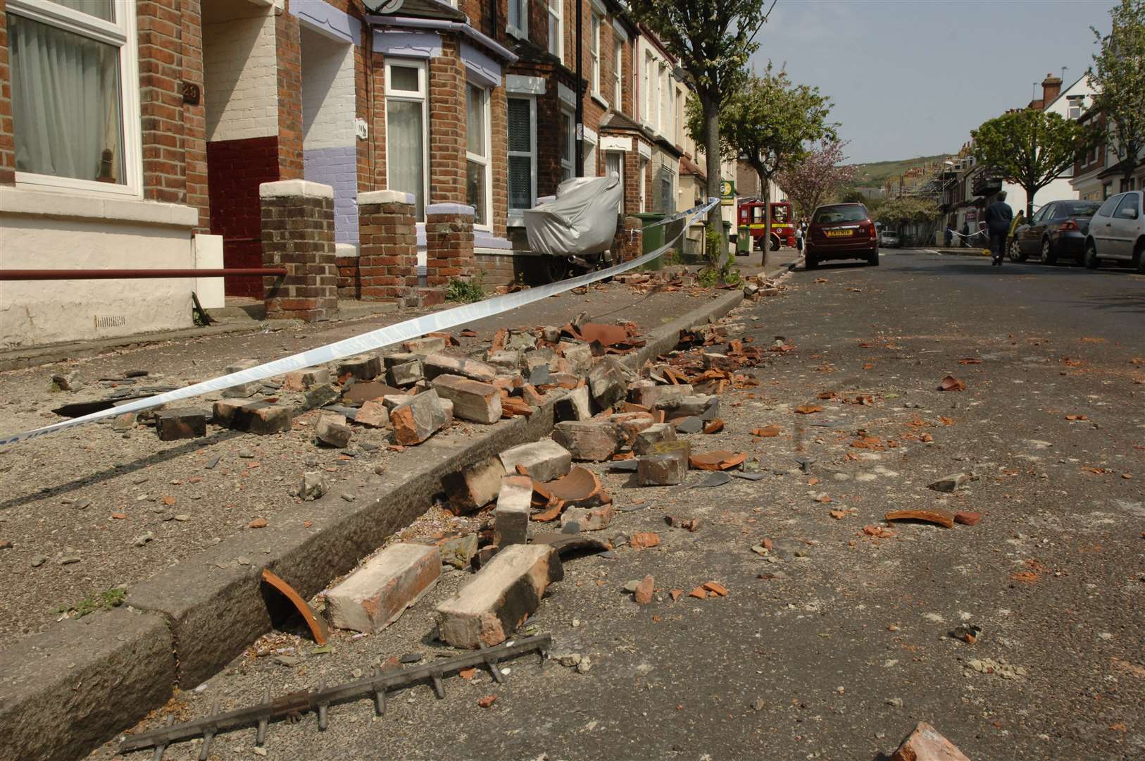 Damage caused by the Folkestone earthquake in 2007. Picture: Paul Dennis
