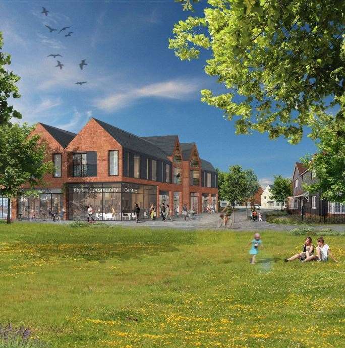 An artist's impression of the proposed 'village hub'