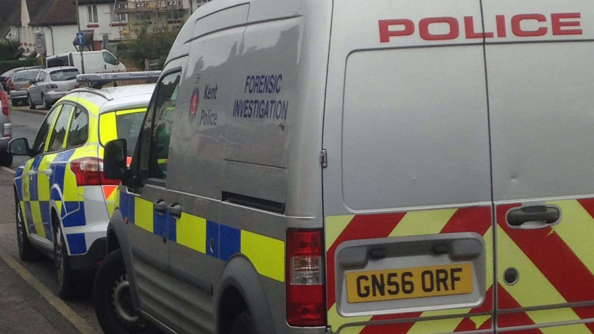 A police forensics van