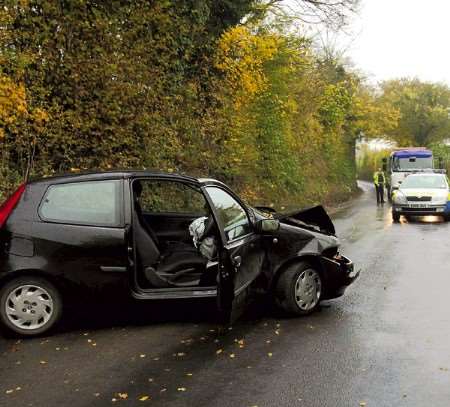 The scene of the crash. Picture: Chris Denham