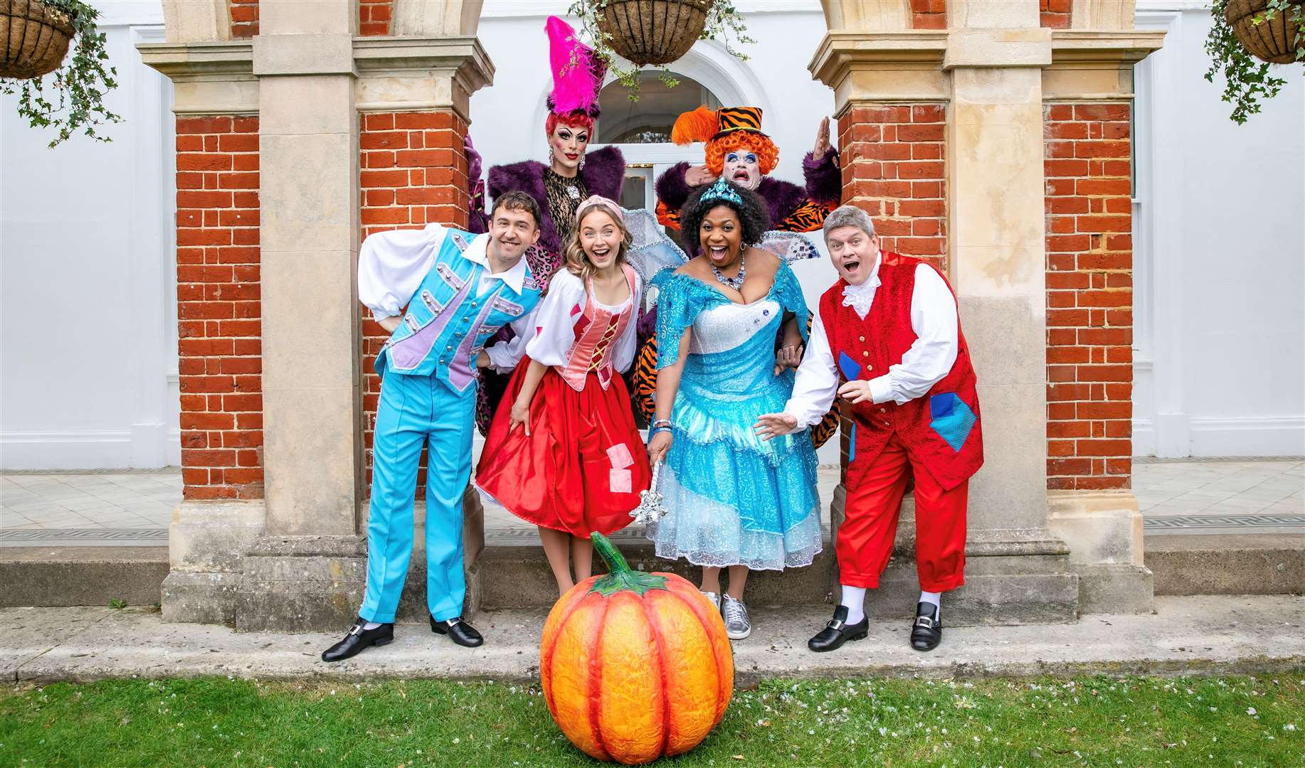 The cast of Cinderella dressed in their costumes to launch this year’s panto. Picture: Danny Kaan