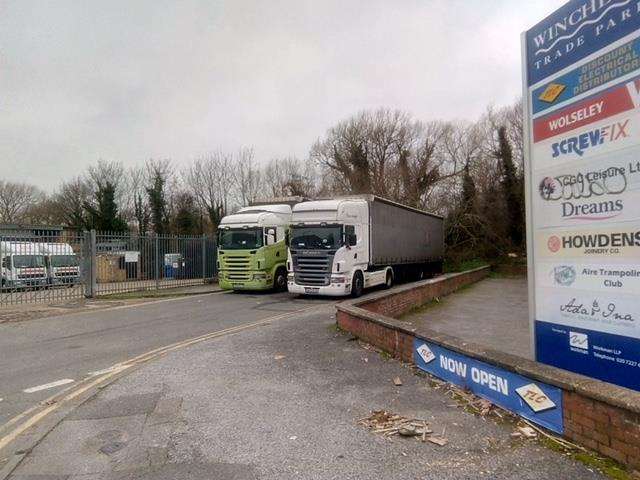 Lorries regularly park up where they aren't wanted
