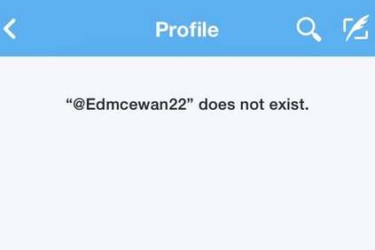 After a backlash on Twitter, Edward McEwan has deleted his account