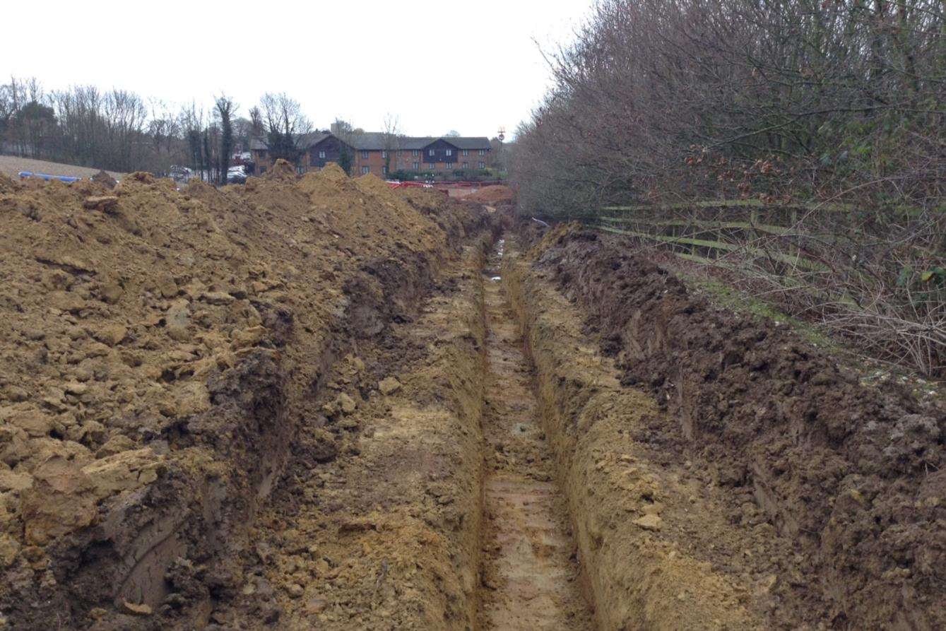 Southern Water's work on the burst water main near the A249