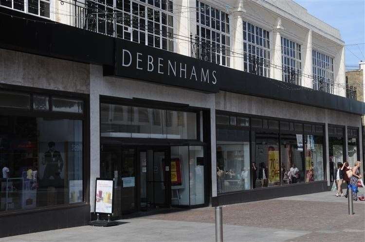 Debenhams in Folkestone is one of the stores earmarked for closure