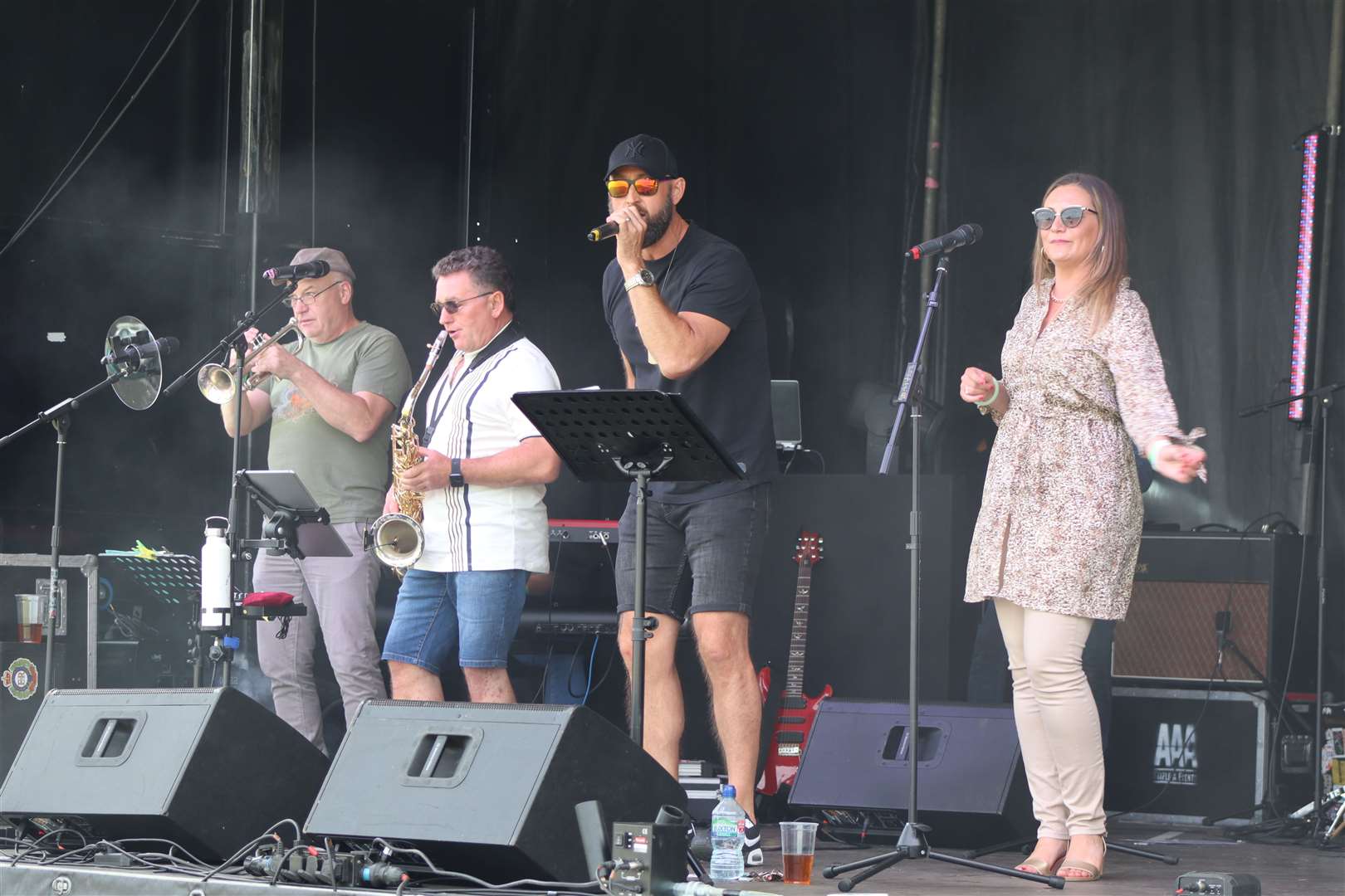The Choos at Sittingbourne's Party in the Park featuring Andy Benn from Iwade and Sophie Tuck-Brown from Sheppey on vocals