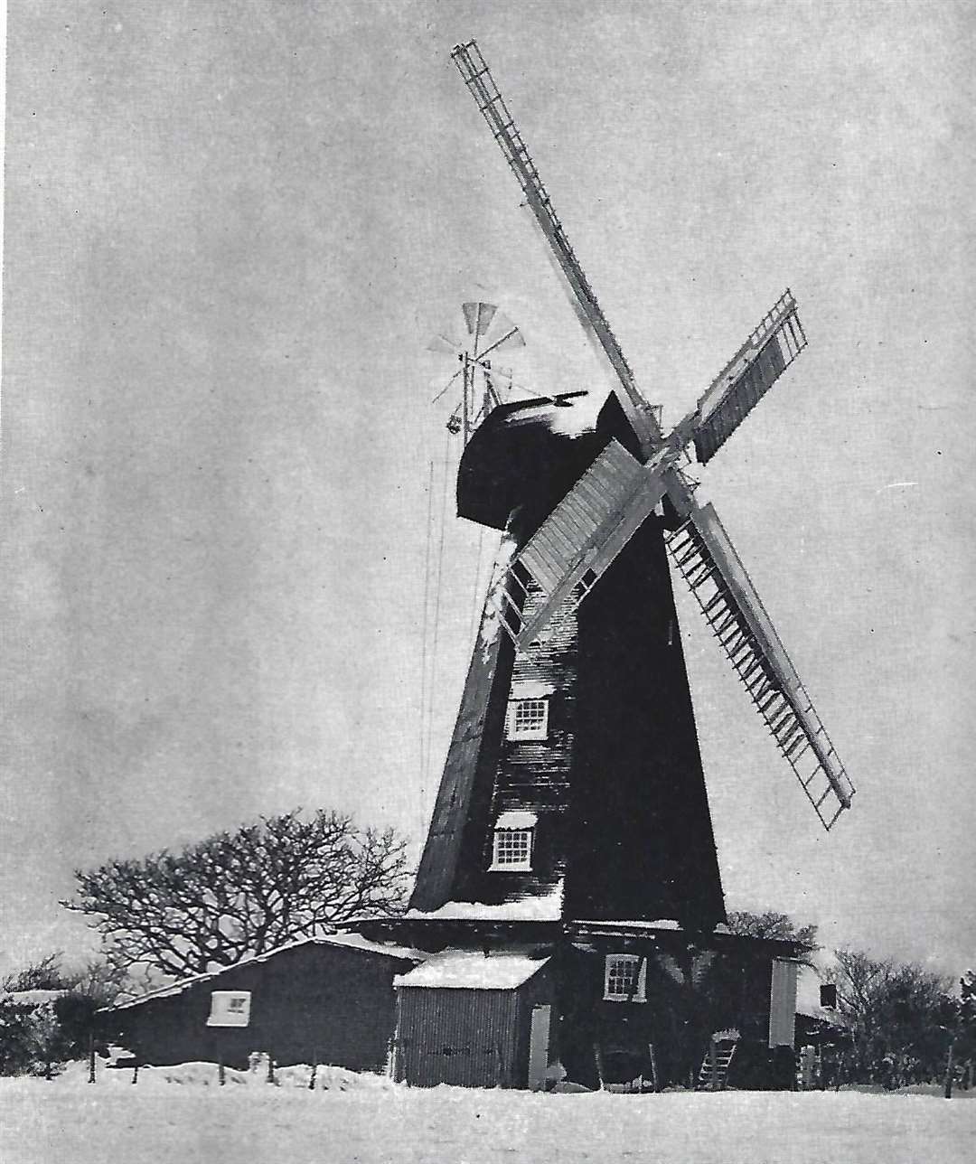 The Black Mill of Barham, pictured in 1963