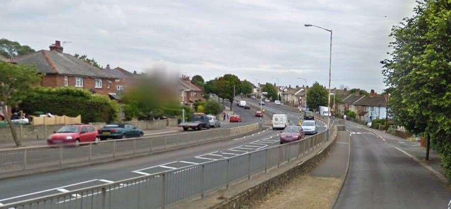 The burglary happened in Hill Road, Folkestone. Image: Google (14911789)