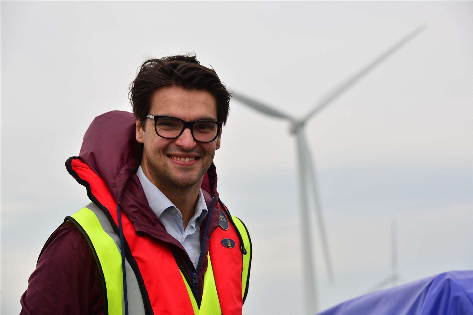 Business editor Chris Price at the Kentish Flats wind farm