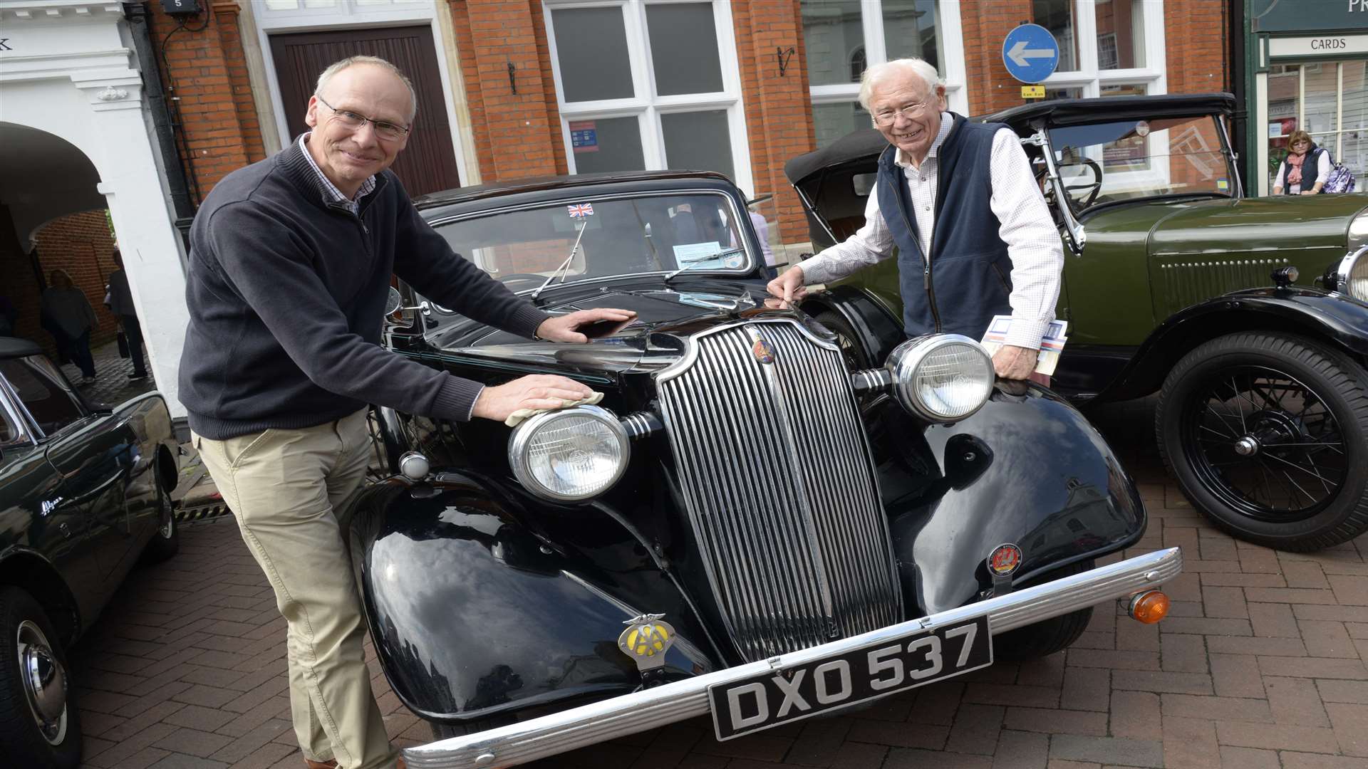 Nick and Nigel Ventham with their 1937 Vauxhall DX at a previous Faversham Transport Weekend. Picture: Chris Davey