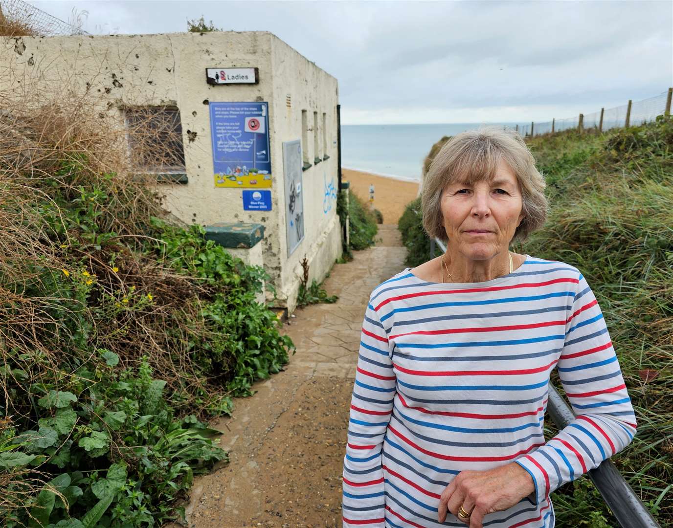 Broadstairs resident Tina Hubbard previously said vital upgrades were needed to the 'inadequate' toilets at Botany Bay. Picture: Tina Hubbard