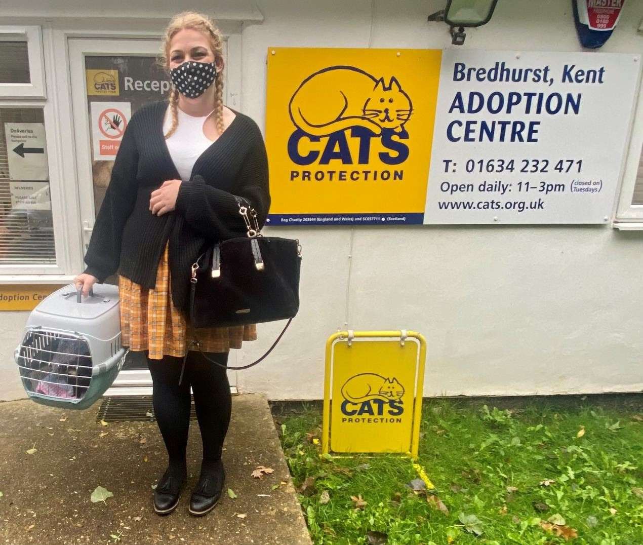Kiki was taken home by Thalia. Picture: Cats Protection