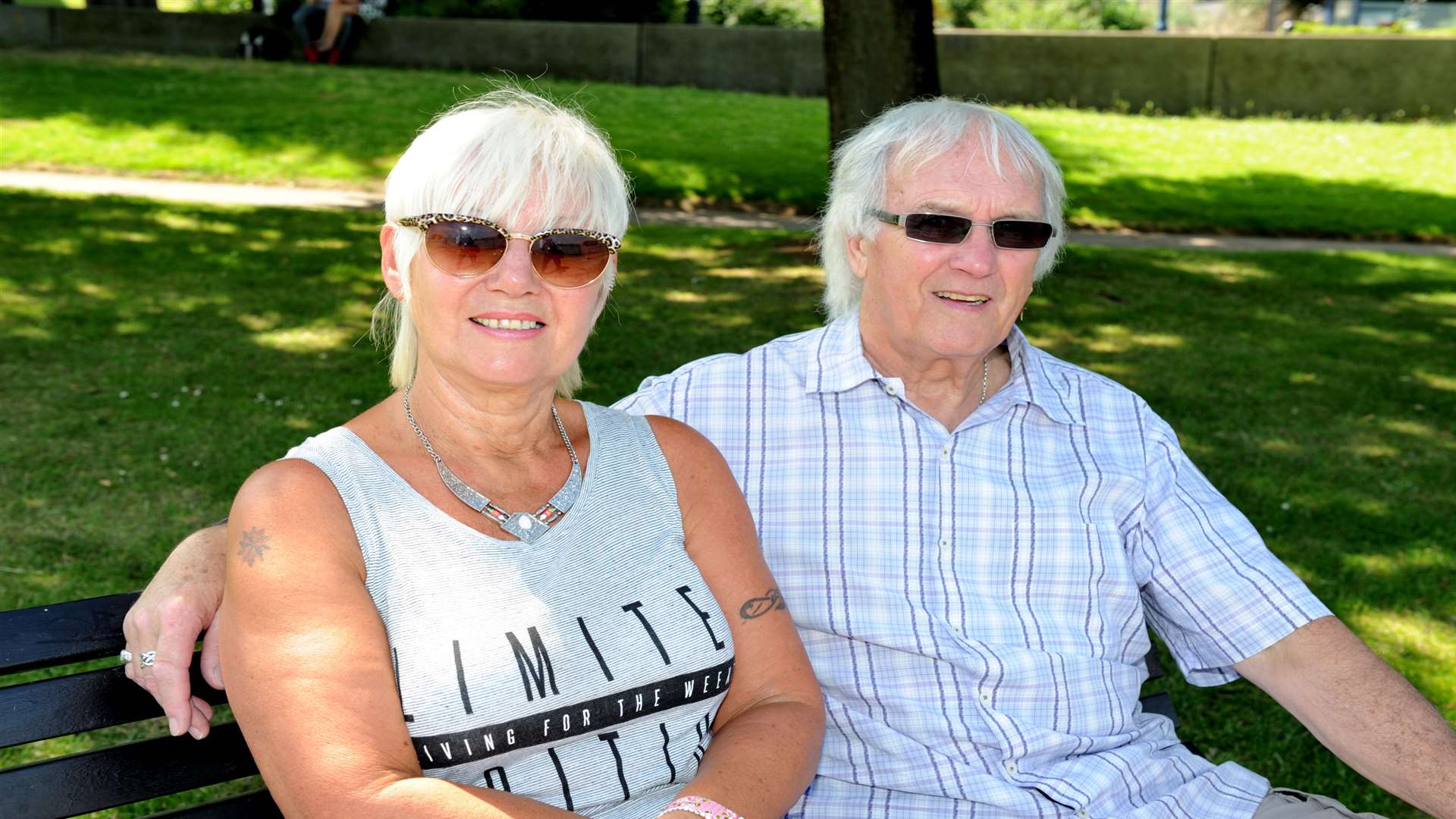 Maureen & Robert Valentine in St Andrew's Gardens, Gravesend.