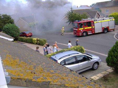 House fire in Windsor Mews, New Romney
