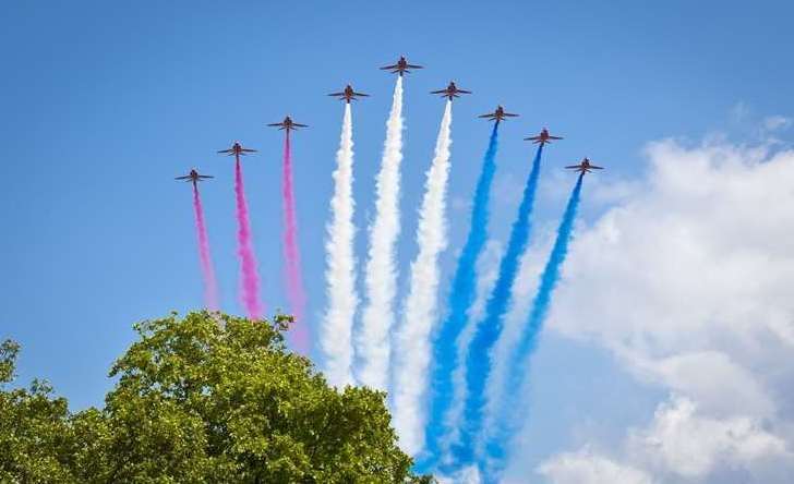 The Red Arrows will perform in Folkestone this summer
