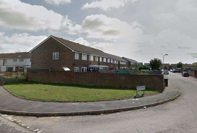 The incident happened in Taddy Gardens, Margate. Picture: Google Street View