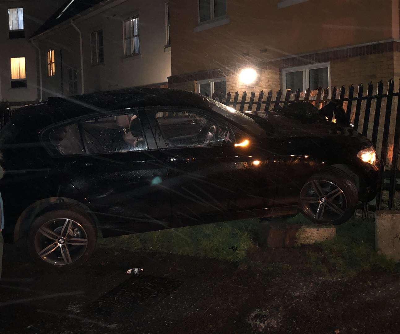 A car crashed into Mayflower Care Home in Hartshill Road, Northfleet, last night
