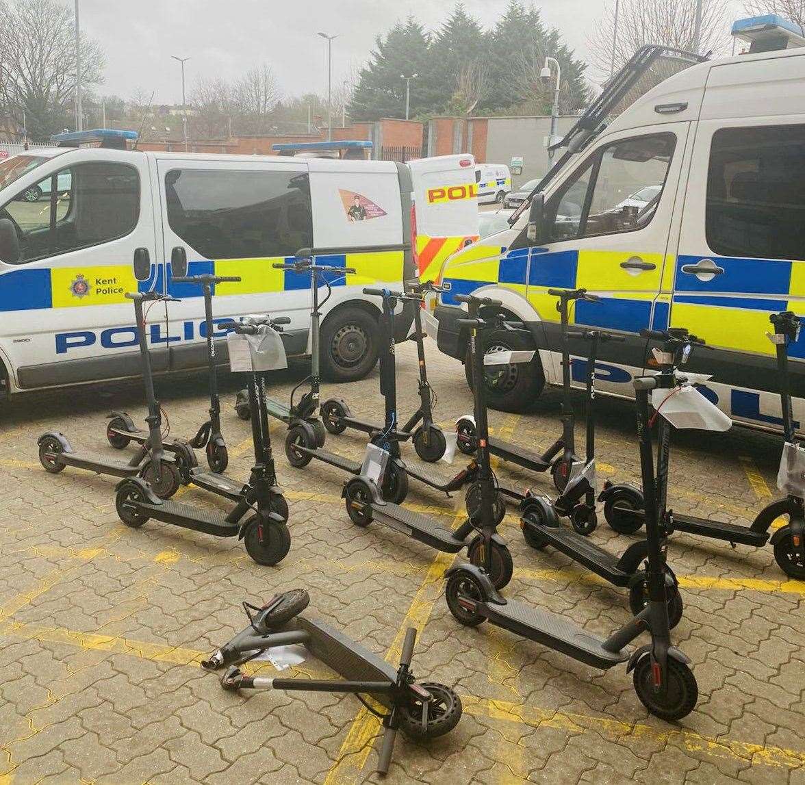 Mr Scott says Kent Police are being proactive and seizing illegally driven e-scooters