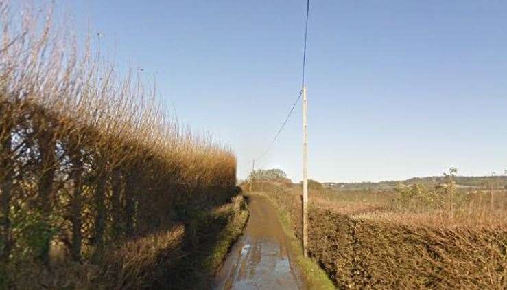 The alleged assault took place in Water Lane, Harrietsham. Picture: Google street view