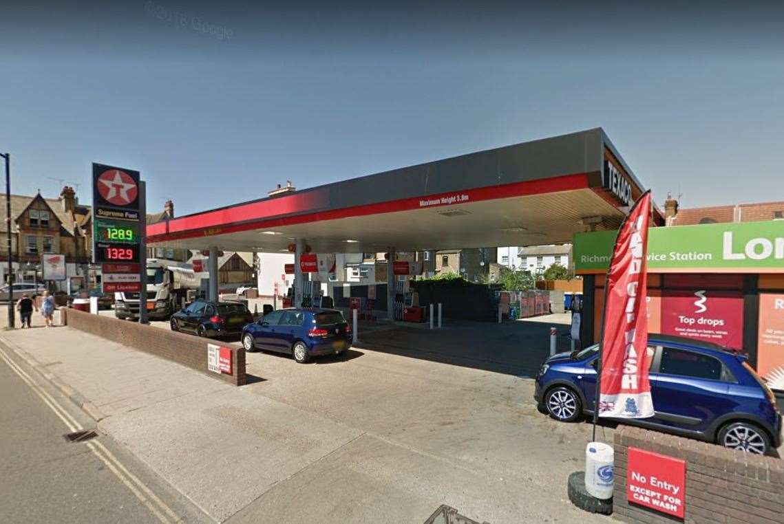 The incident happened near Texaco in Herne Bay High Street. Picture: Google Street View