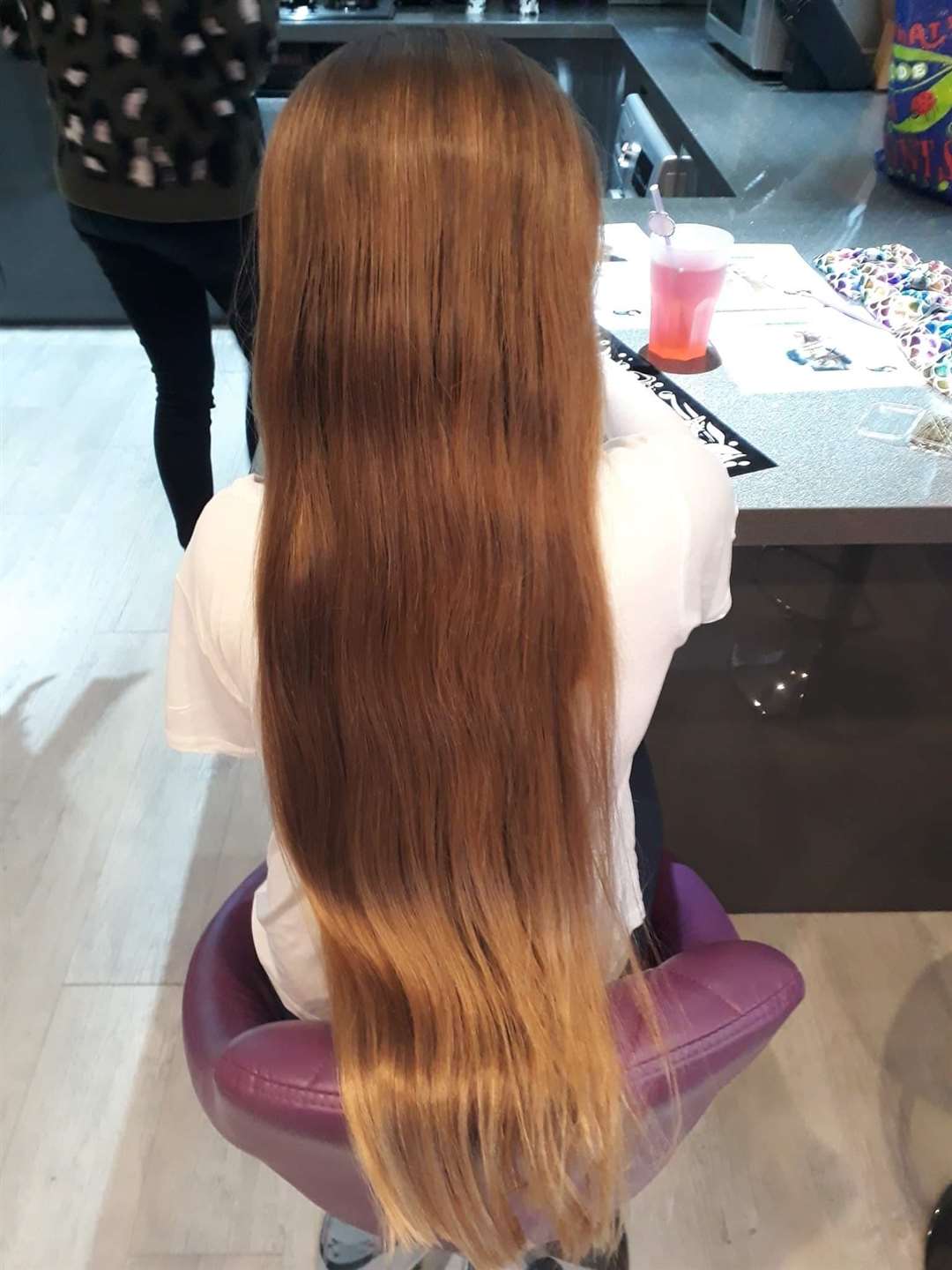 Demi's long hair