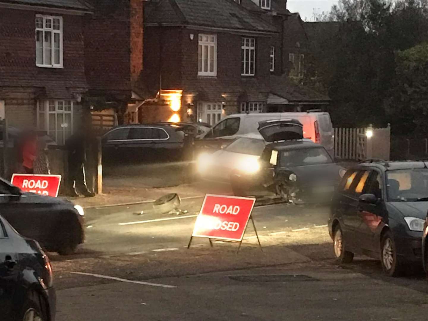 The A227 is closed in both directions. Picture: Nina Armstrong-Thompson