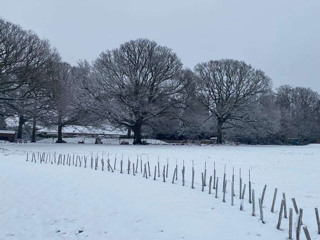 Heavy snow has fallen in Walderslade