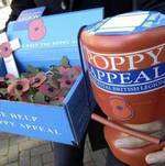 Royal British Legion Poppy Appeal collection boxes