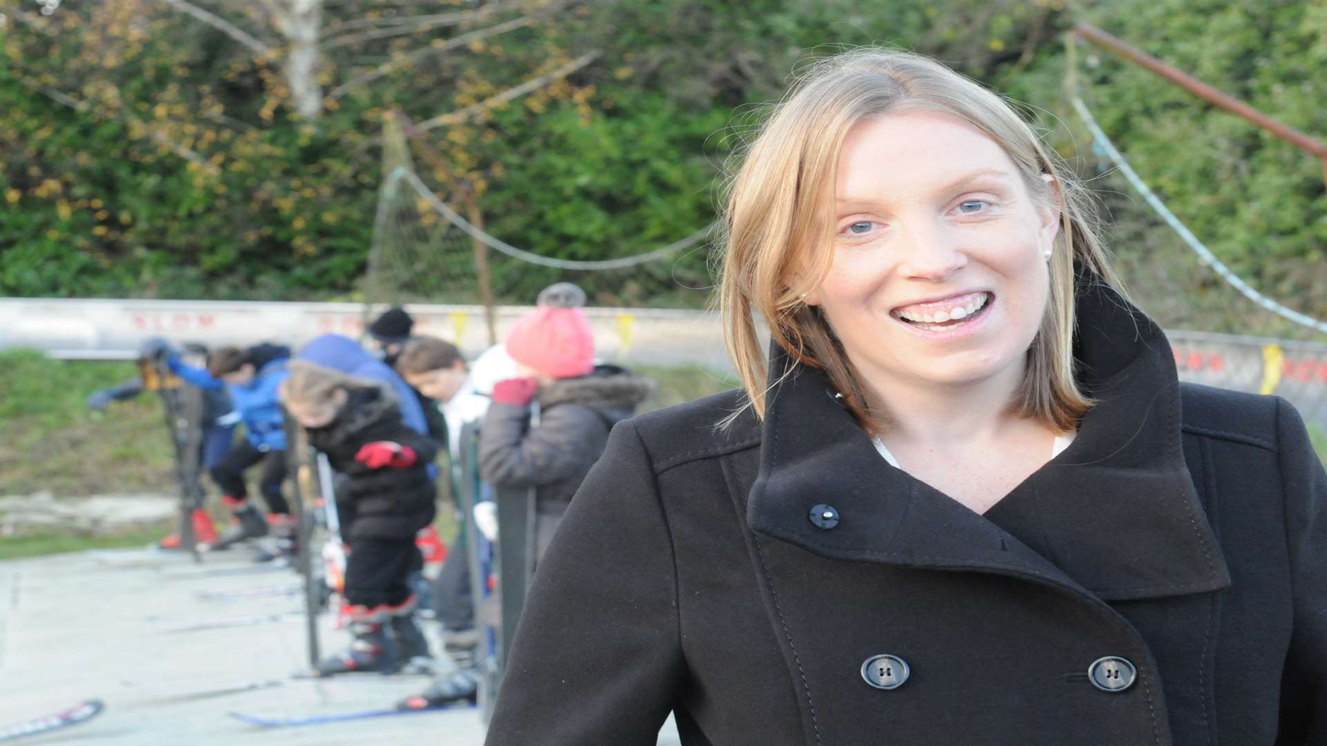 Sports Minister Tracey Crouch at Chatham Ski and Snowboard Centre.