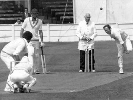 GREAT DAYS: Derek Underwood in action at Canterbury in 1981