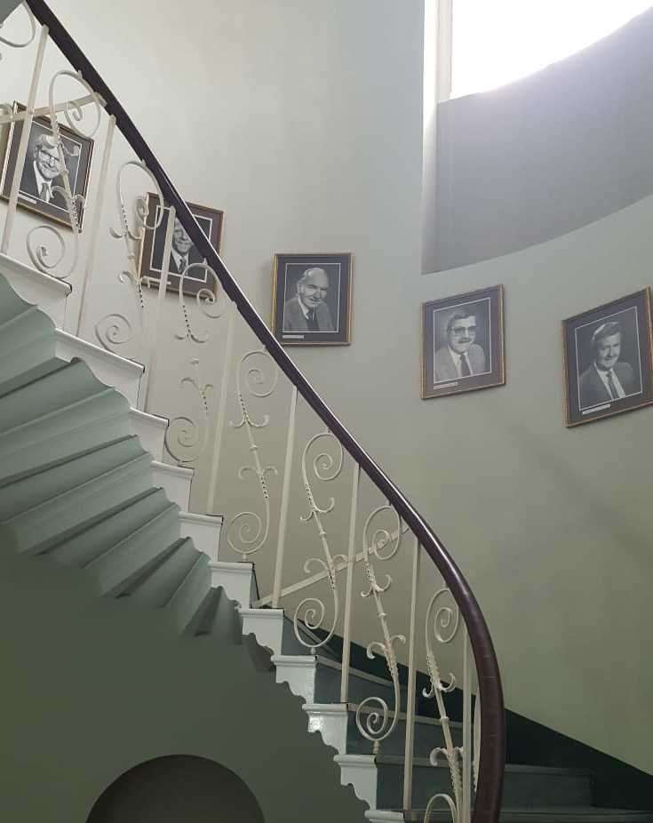 Jeni's photo will join the picture wall of former presidents on the club's spiral staircase