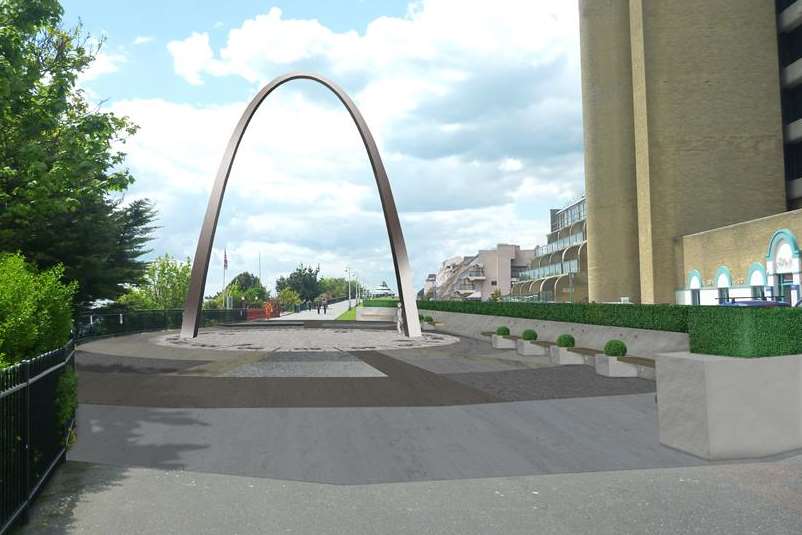 Artists impressions of the First World War commemorative arch in Folkestone