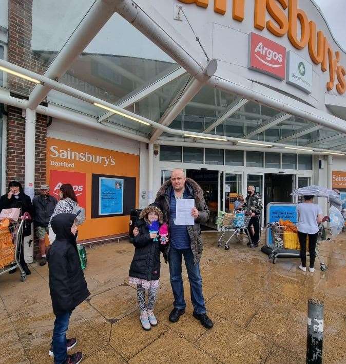 Symon Mansell and his daughter Aleisha-Ann have been banned from Dartford Sainsbury's