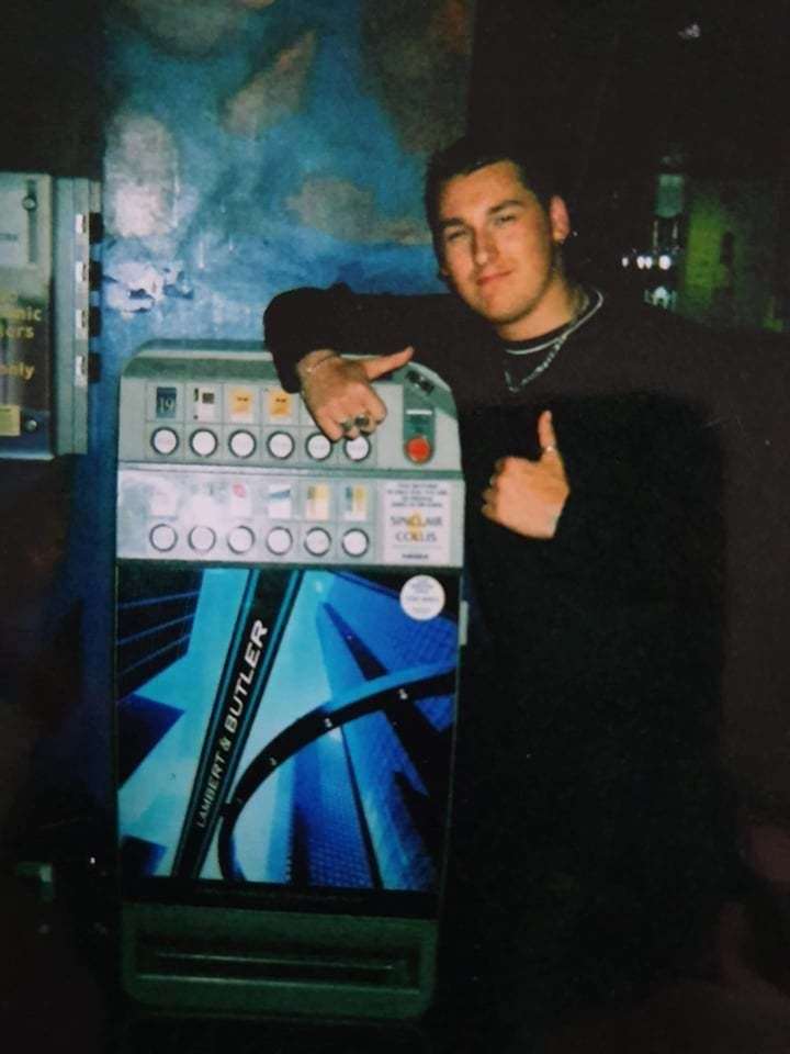 Stefan Bennett and the popular cigarette machine in The Zone