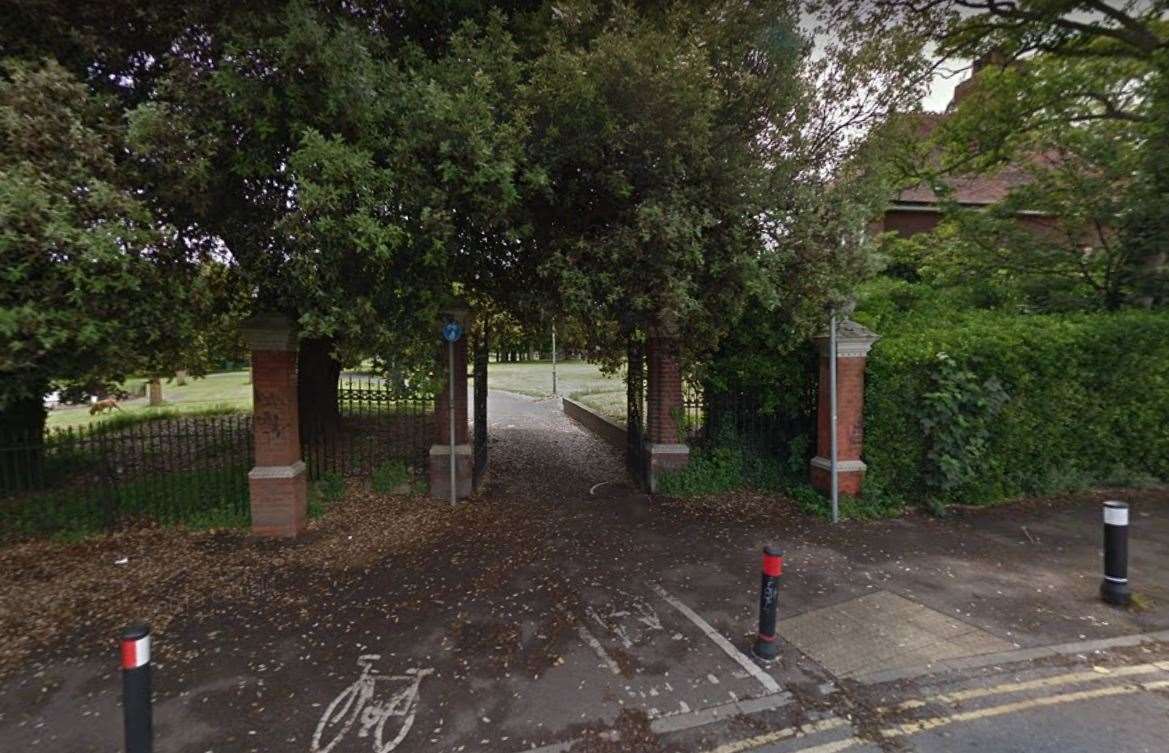 An area of Dane Park, Margate, has been cordoned off. Picture: Google Street View