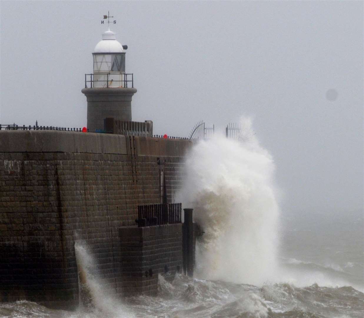 Strong winds and large waves at the harbour FolkestonePicture: Wayne McCabe FM3845301 (7061514)