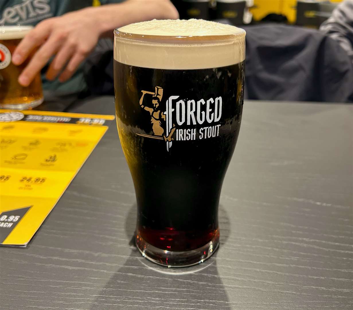 A pint of Forged Irish Stout, which is owned by UFC star Conor Mcgregor