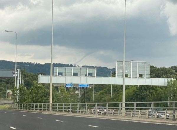 A funnel cloud has been spotted over Maidstone. Picture: Steven Bashford