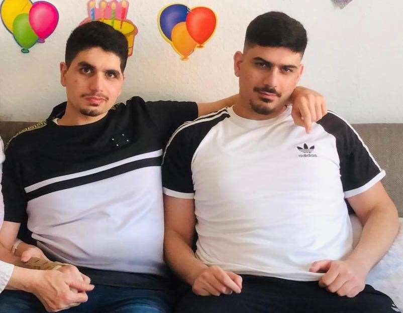 Daniel Ezzedine with his brother Ali on his 19th birthday last month