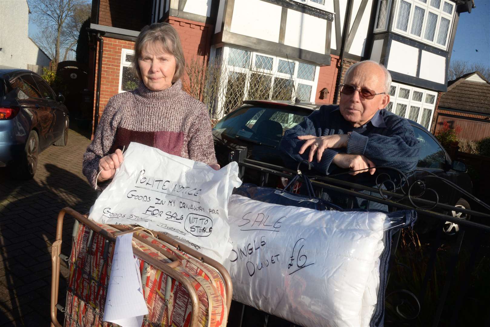 Barbara and Graham Hatton outside their home in Chatham. Picture: Chris Davey