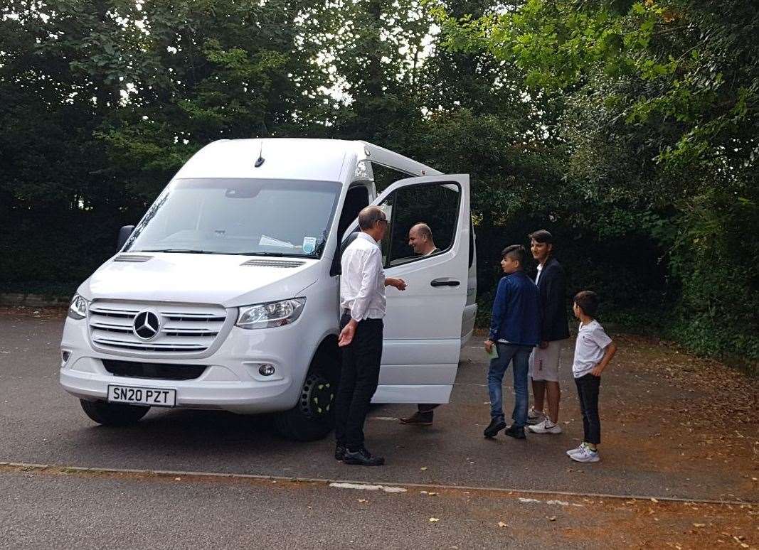 Sayed and his family board the minibus to Perth on Monday morning