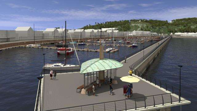 Artist's impression of the future Marine Pier. Picture courtesy of the Port of Dover. )