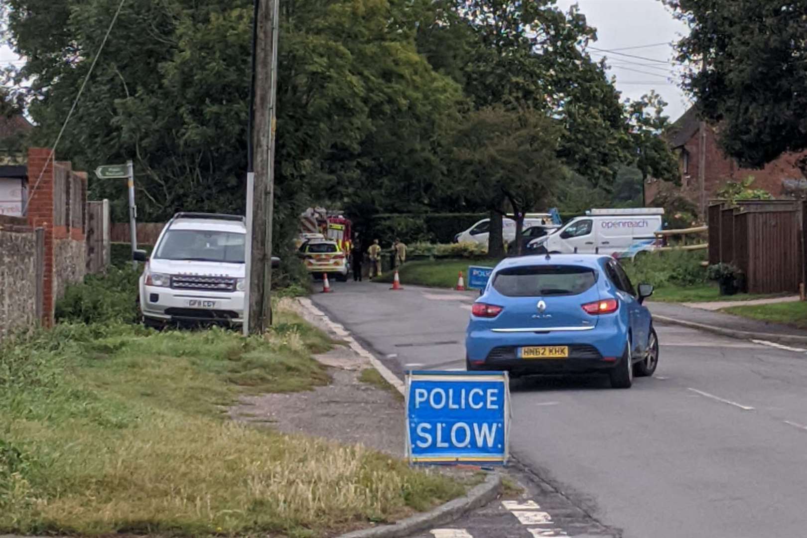 A man has been injured after being hit by a tree while working up a telegraph pole. Picture: Neil Green