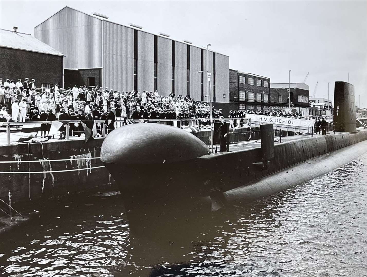 The re-dedication of HMS Ocelot in July 1987. Picture: Royal Navy