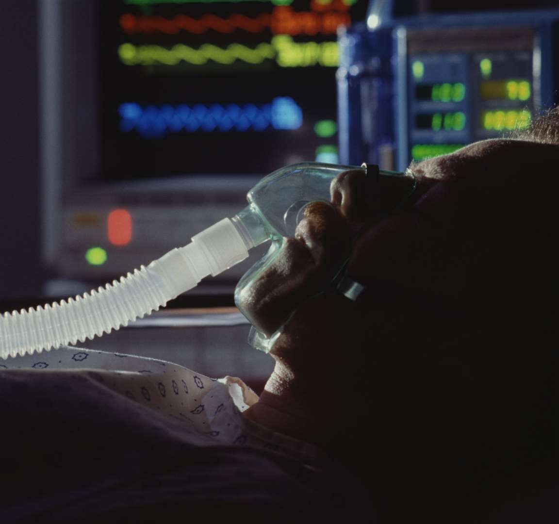 The number of patients currently requiring a ventilator is 10 across the county. Stock image.