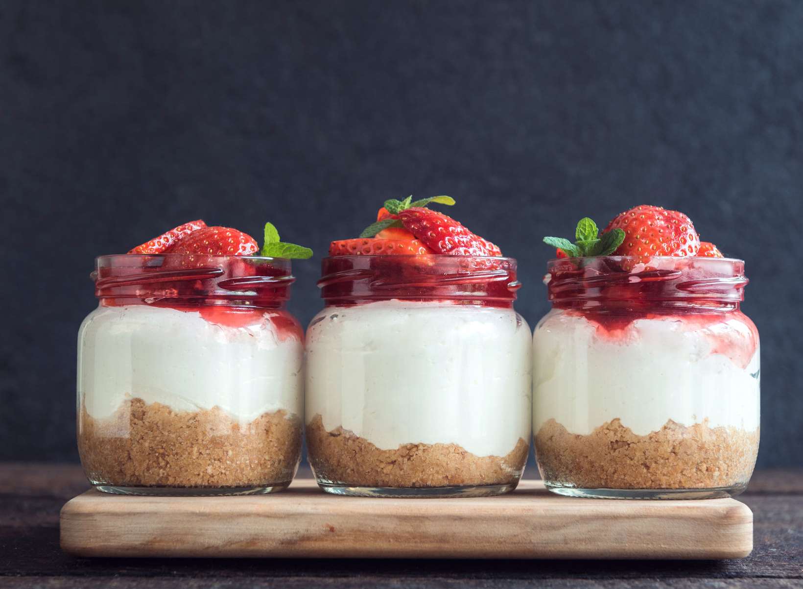 Cheesecakes in mason jars - a good idea as long as you weren't doing the washing up