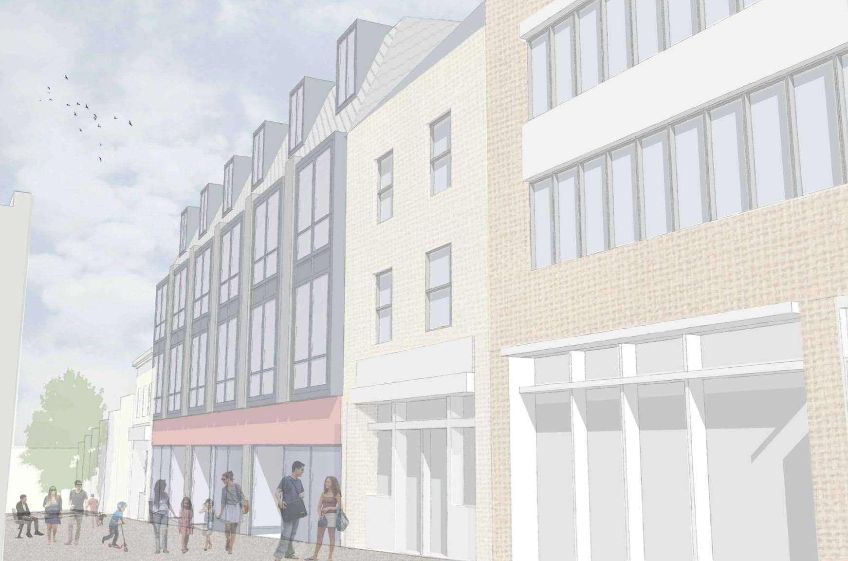 The new development would be a mix of residential and retail space on Margate High Street