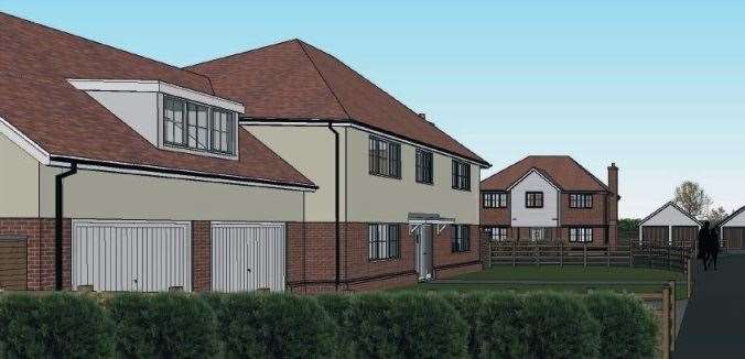 Five detached houses are planned to be built in order to fund the supermarket